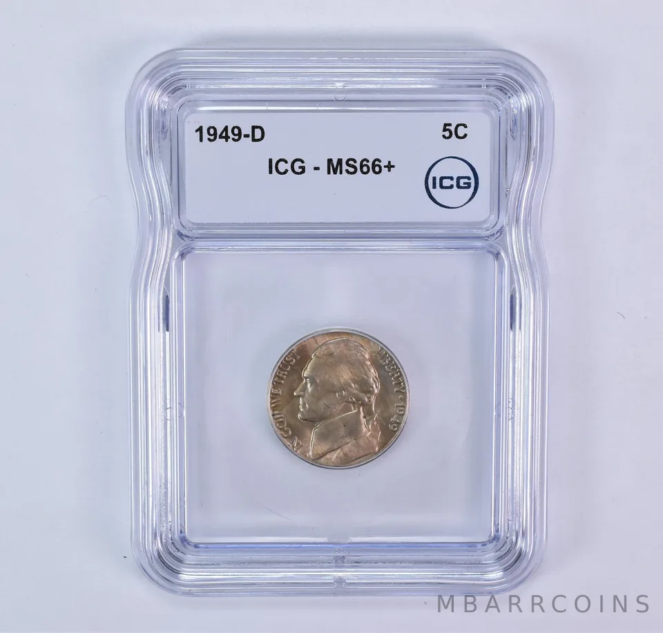1949-D Jefferson Nickel MS66+ ICG