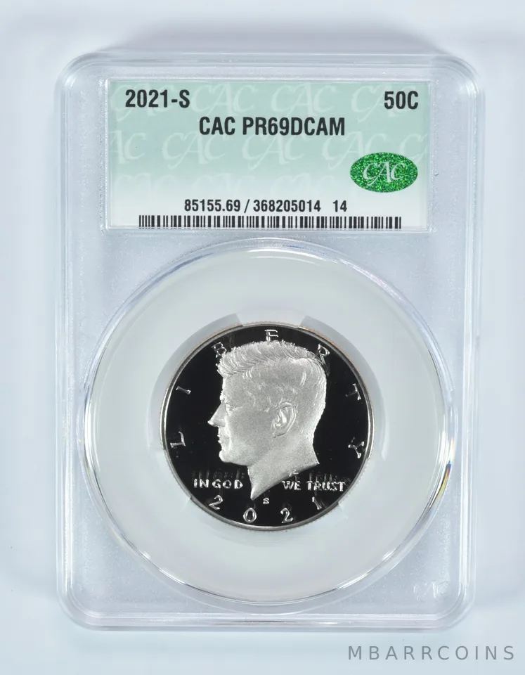 2021-S Kennedy Half Dollar PR69 DCAM CAC CACg