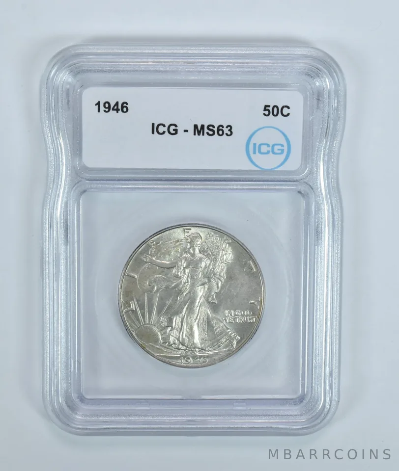 1946 Walking Liberty Half Dollar MS63 ICG