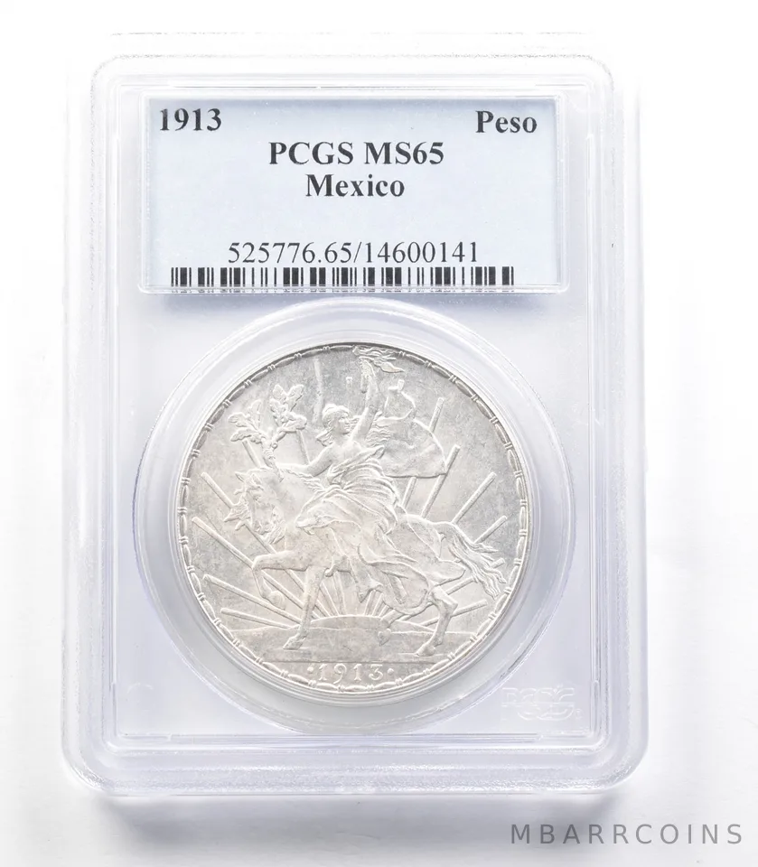1913 Mexico Peso MS65 PCGS a3490