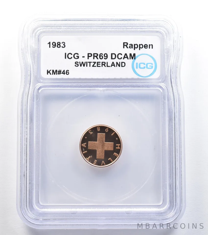 1983 Switzerland Rappen KM#46 PR69 DCAM ICG a7940
