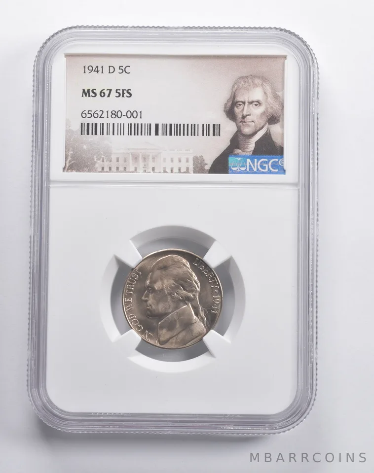 MS67 5FS 1941-D Jefferson Nickel NGC *2552
