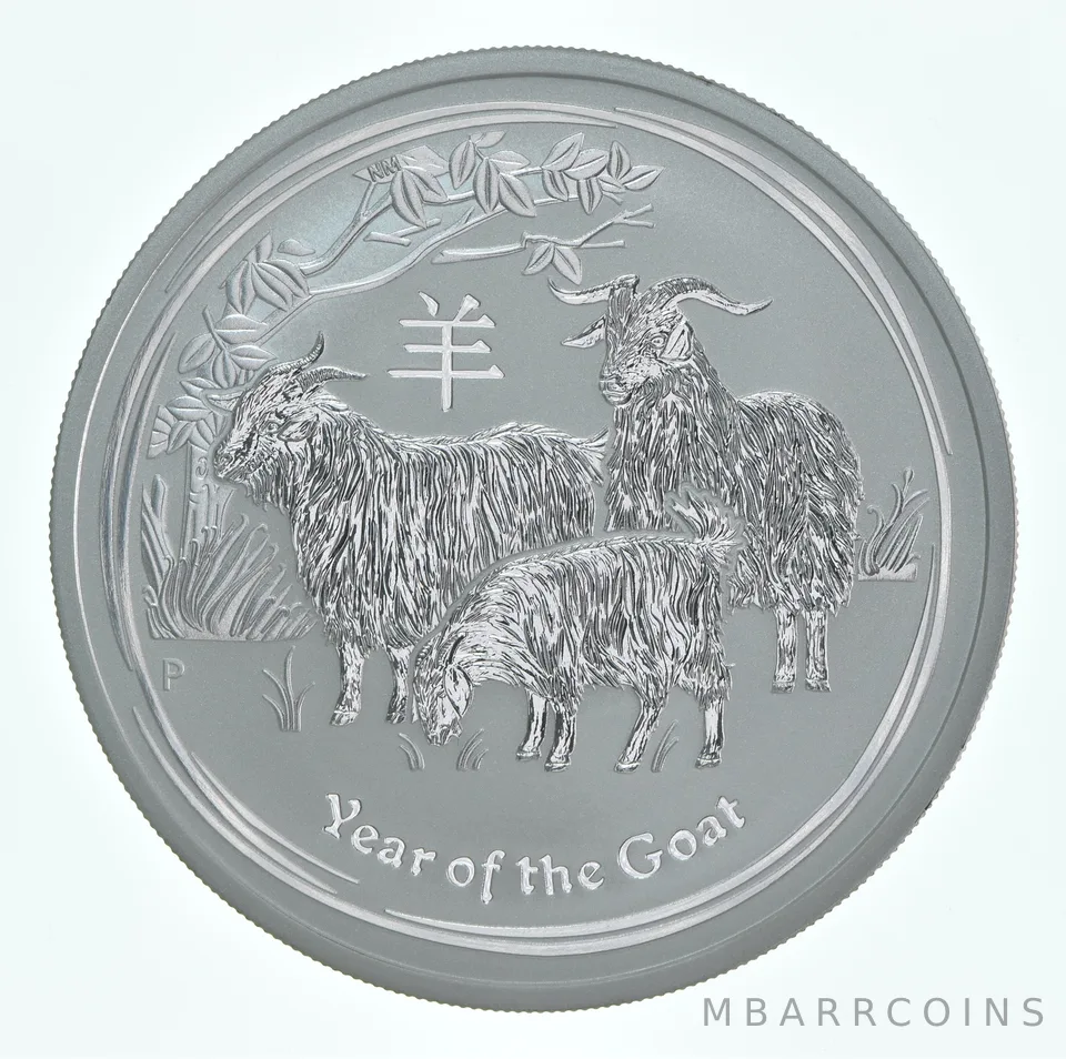 2015 P Australia 2 Dollars Silver Lunar Year Of The Goat 2 Oz