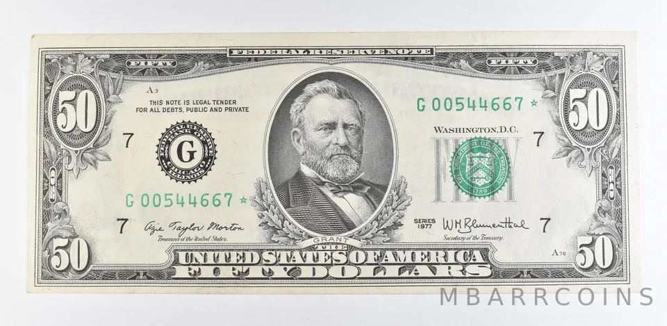 1977 $50 Chicago IL FRN Star Note Green Seal *1691
