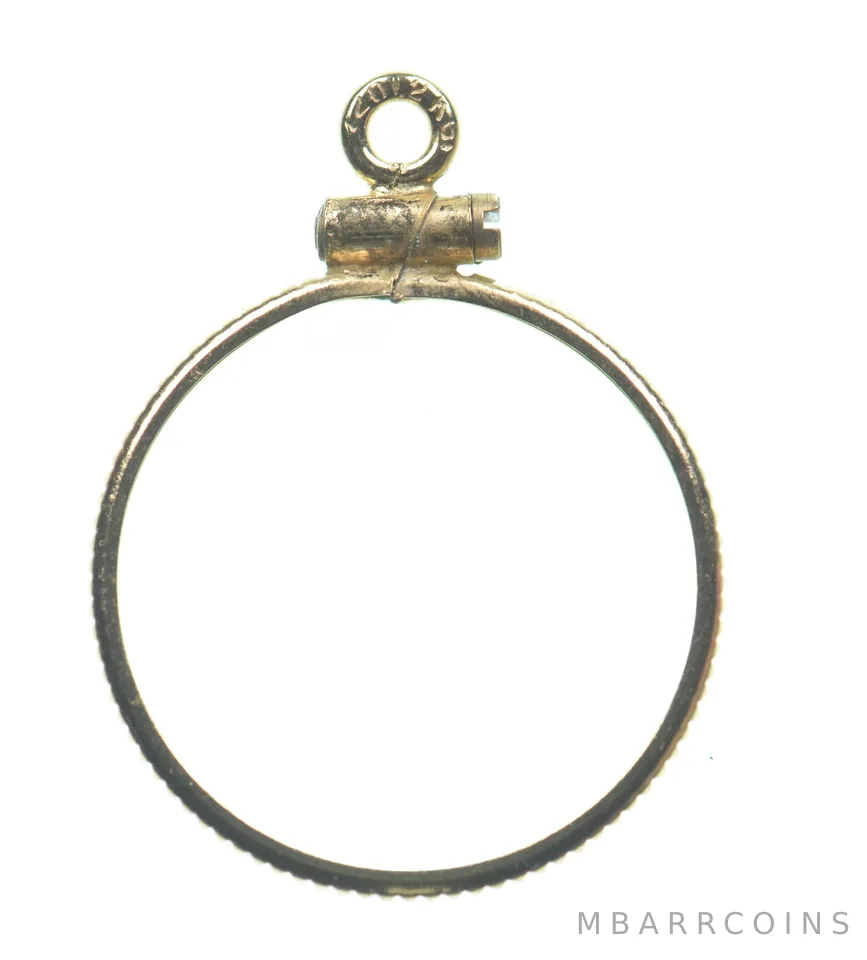 12k 0.6 Gram Gold Filled 15.5mm Coin Bezel Pendant Frame Edge *4957