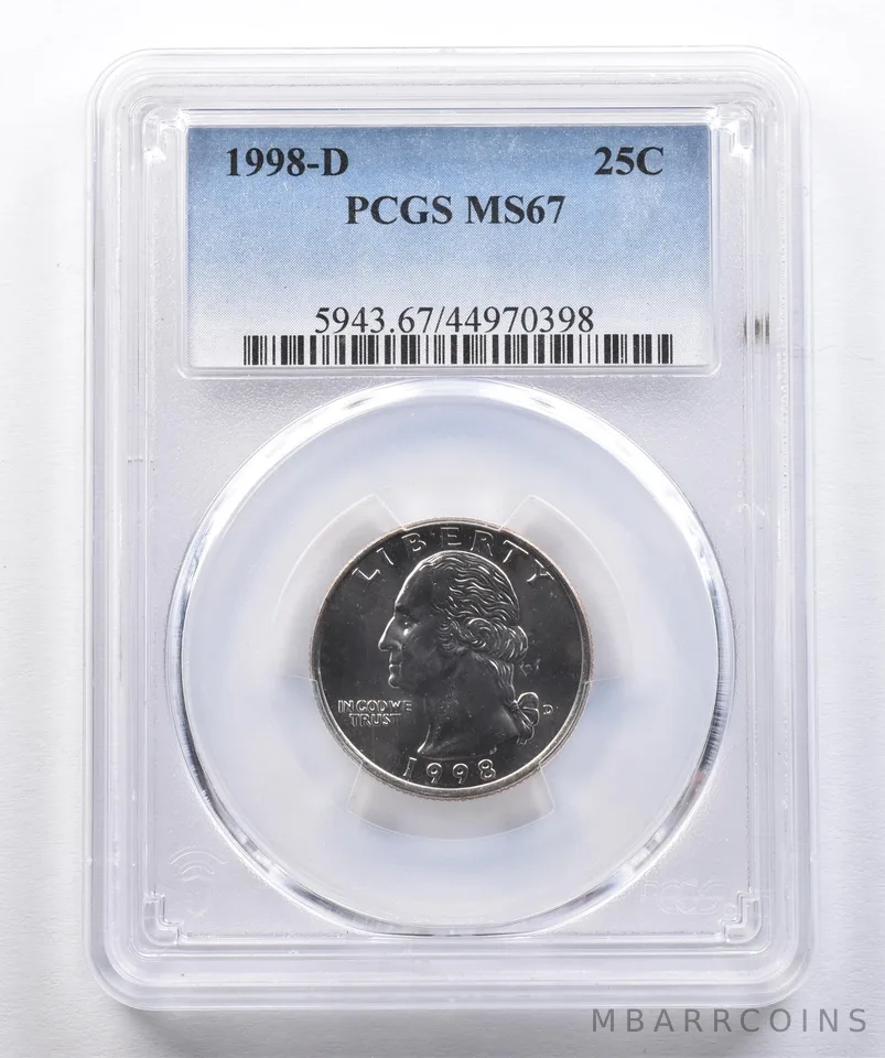 1998-D Washington Quarter MS67 PCGS *2609
