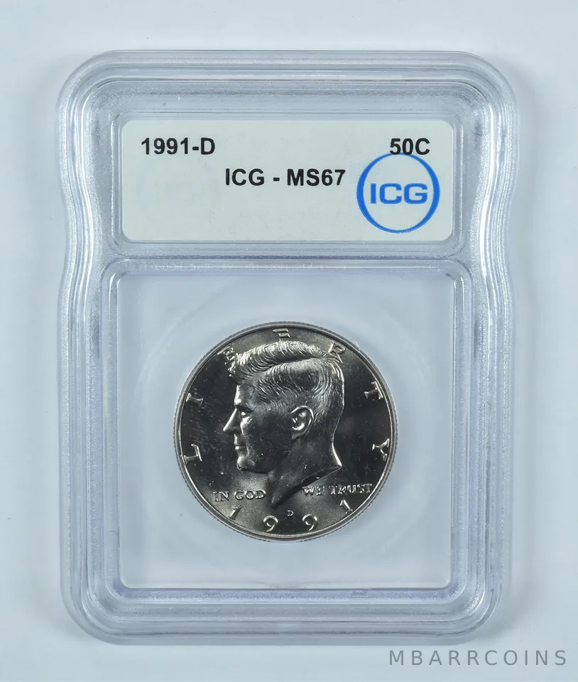 1991-D Kennedy Half Dollar MS67 ICG