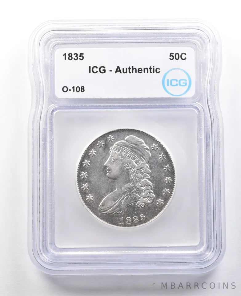 1835 Capped Bust Half Dollar O-108 Authentic ICG *3032