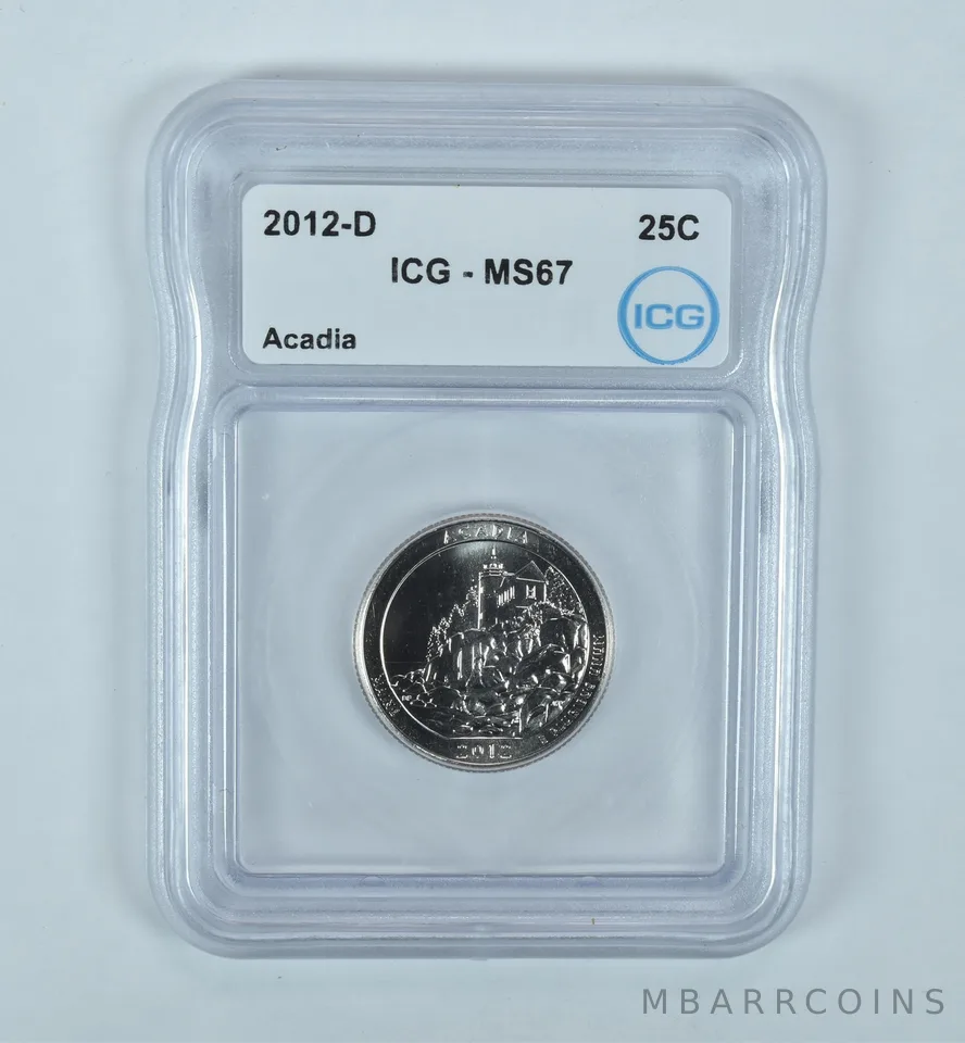 2012-D Washington Quarter ATB Acadia MS67 ICG