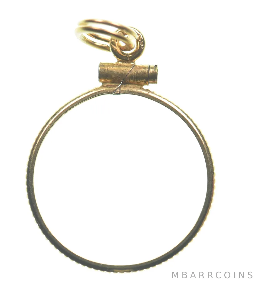 12k 0.7 Gram Gold Filled 15.5mm Coin Bezel Pendant Frame Edge *4991