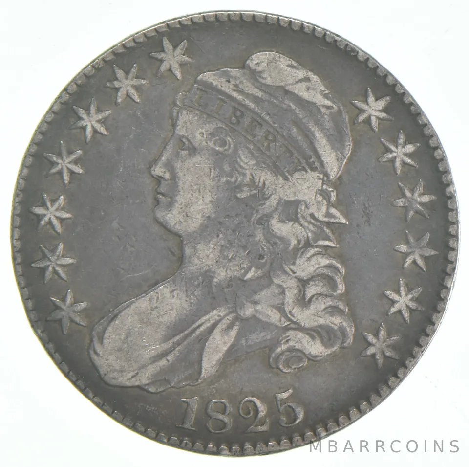 1825 Capped Bust Half Dollar R4 104 *1876