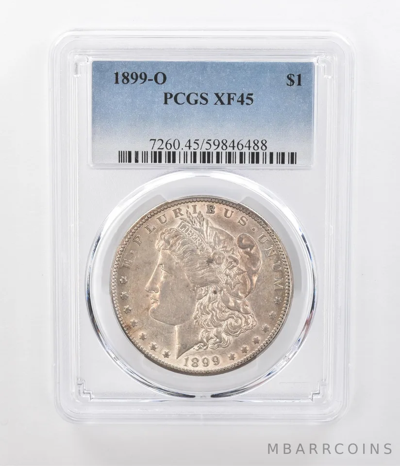 1899-O Morgan Silver Dollar XF45 PCGS Beautiful Tone Reverse *1186