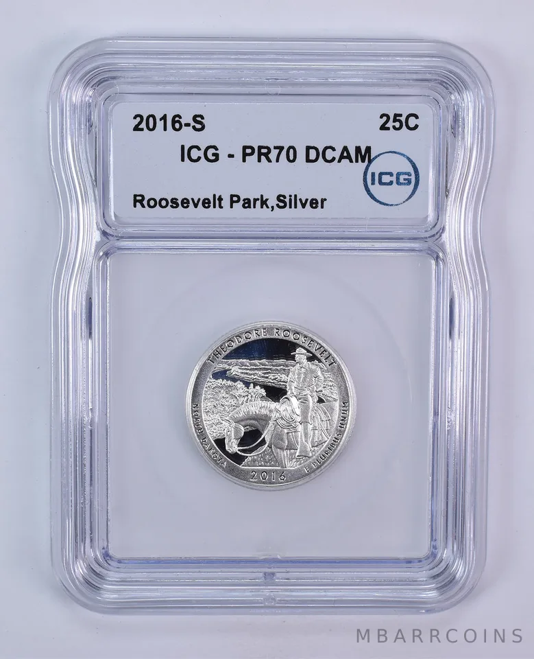 2016-S Washington Quarter ATB Roosevelt Park Silver PR70 DCAM ICG