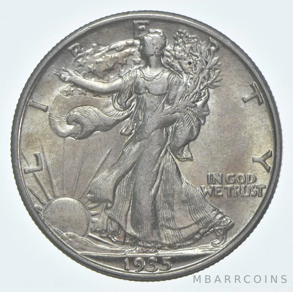 CHAU 1935 (P) Walking Liberty Half Dollar Choice AU 90% Silver (1pc)