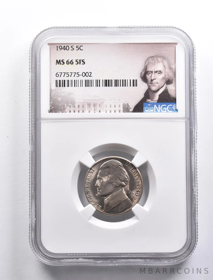 MS66 5FS 1940-S Jefferson Nickel NGC a4805