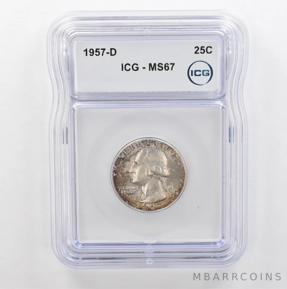 1957-D Washington Quarter MS67 ICG Beautiful Tone *5331