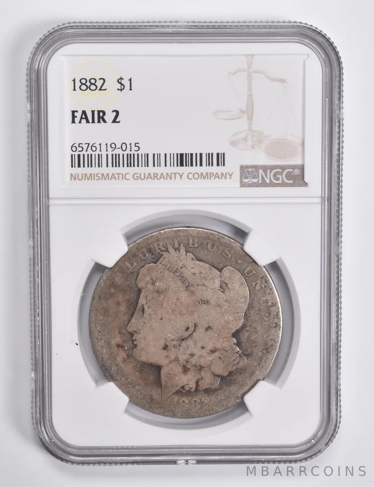 FAIR 2 1882 Morgan Silver Dollar NGC Lowball Low Ball a4641