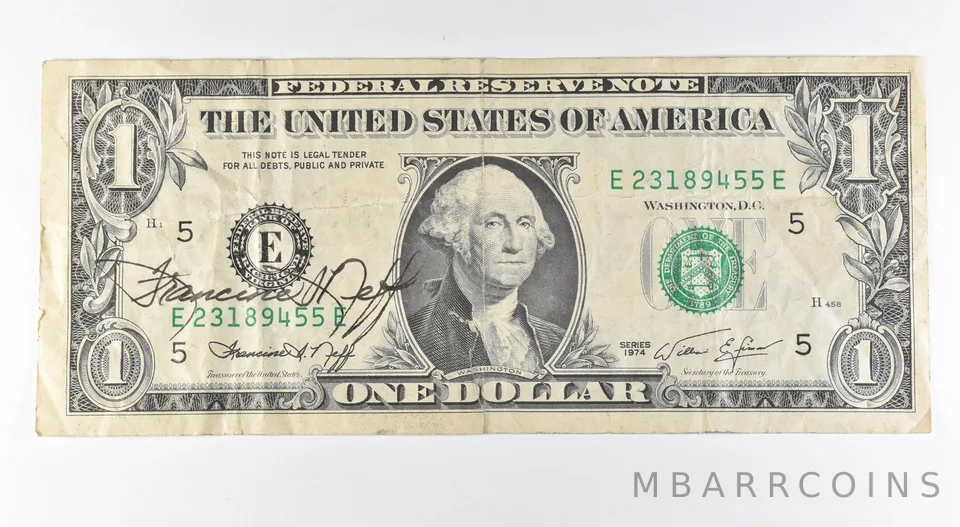 1974 $1 Richmond VA FRN Green Seal Courtesy Signature *9629
