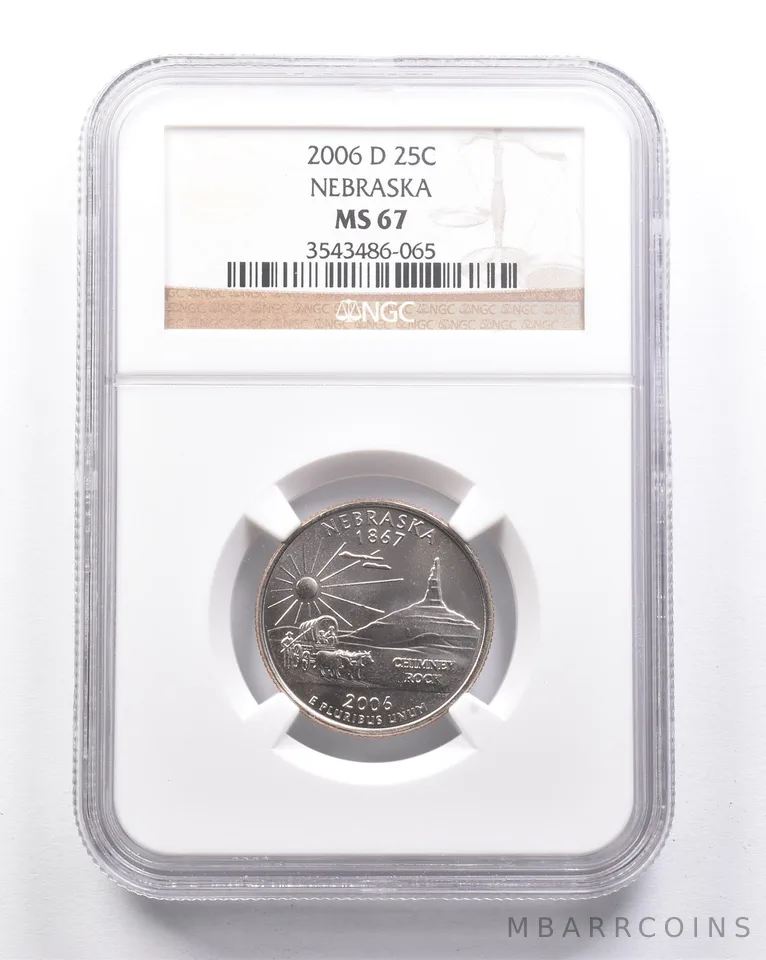 MS67 2006-D Washington State Quarter Nebraska NGC *6368