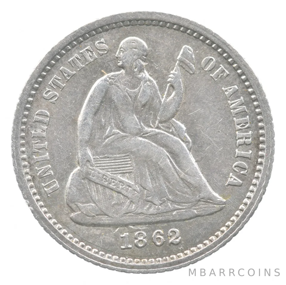 1862 Seated Liberty Half Dime *7317
