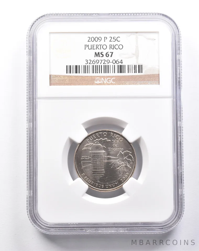 MS67 2009-P Washington State Quarter Puerto Rico NGC *6151