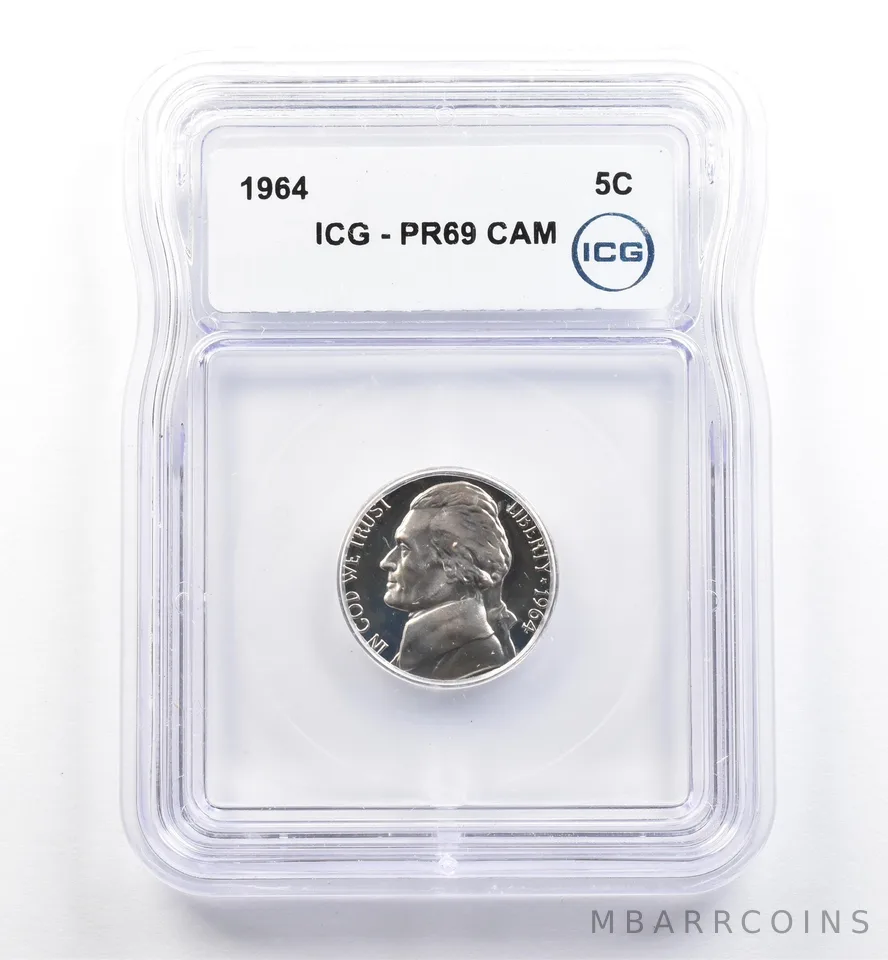 1964 Jefferson Nickel PR69 CAM ICG *0136