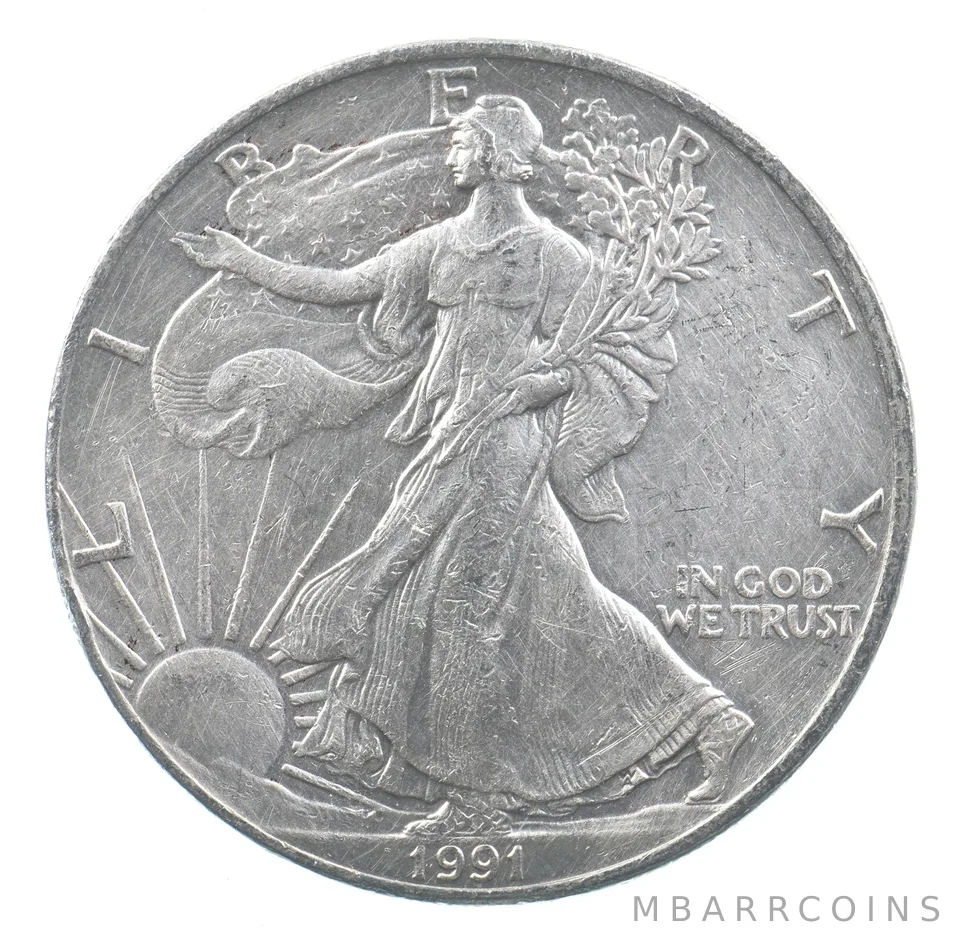Better Date 1991 American Silver Eagle 1 Troy Oz .999 Fine Silver *873