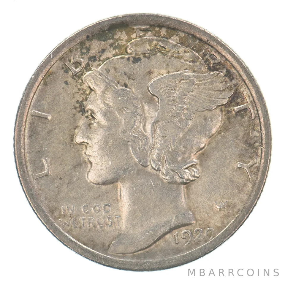 1920 Mercury Dime Beautiful Tone *9541