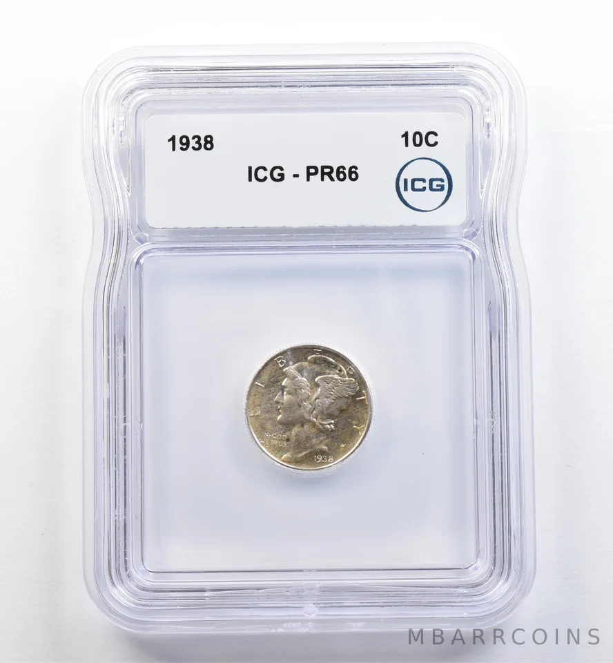 1938 Mercury Dime PR66 ICG *0147