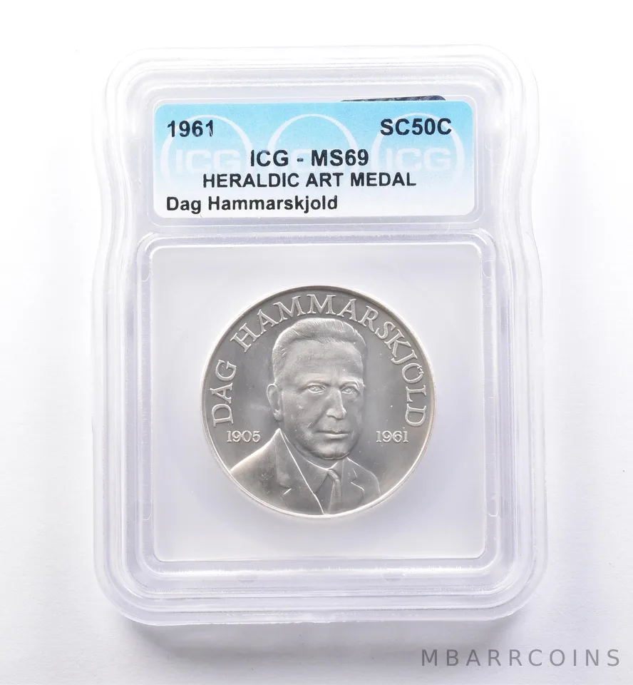 1961 So Called Half Dollar Dag Hammarskjold MS69 ICG *8513