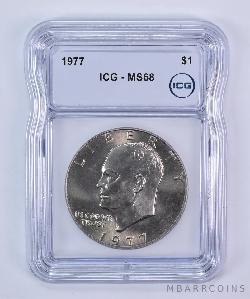 1977 Eisenhower $1 MS68 ICG