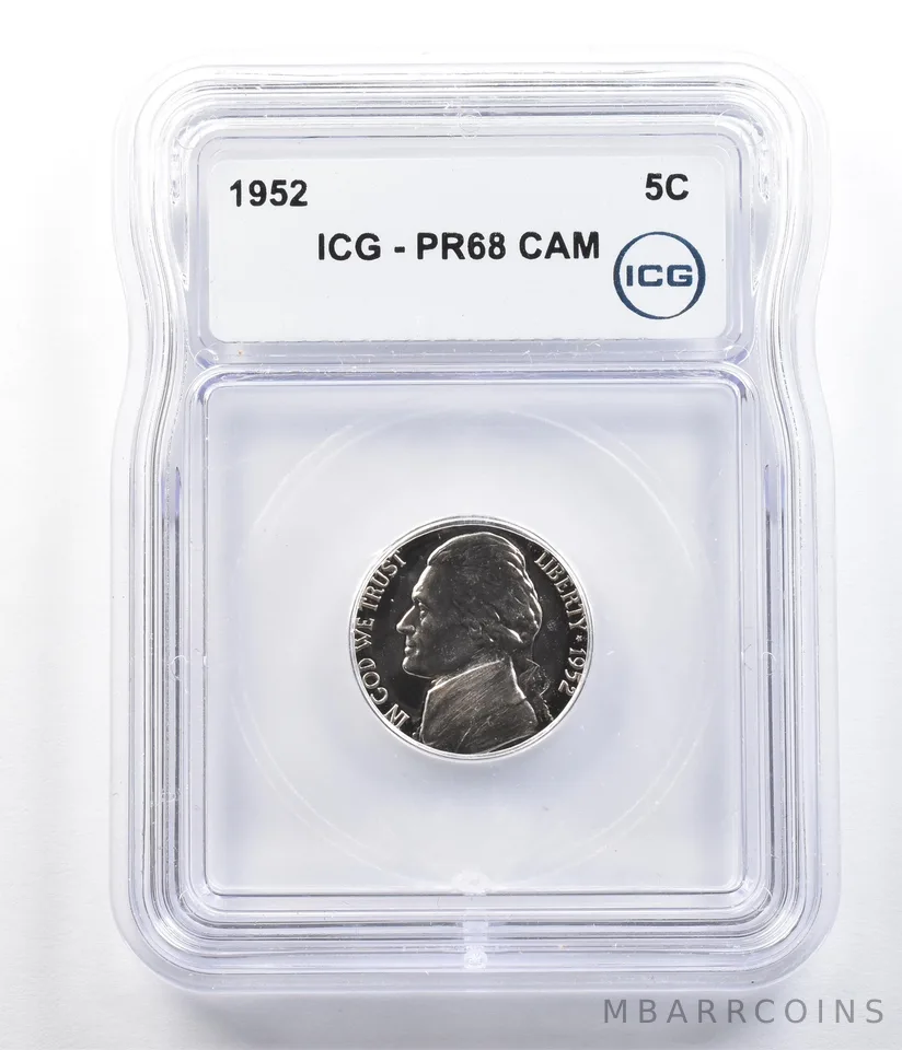 1952 Jefferson Nickel PR68 CAM ICG *6291