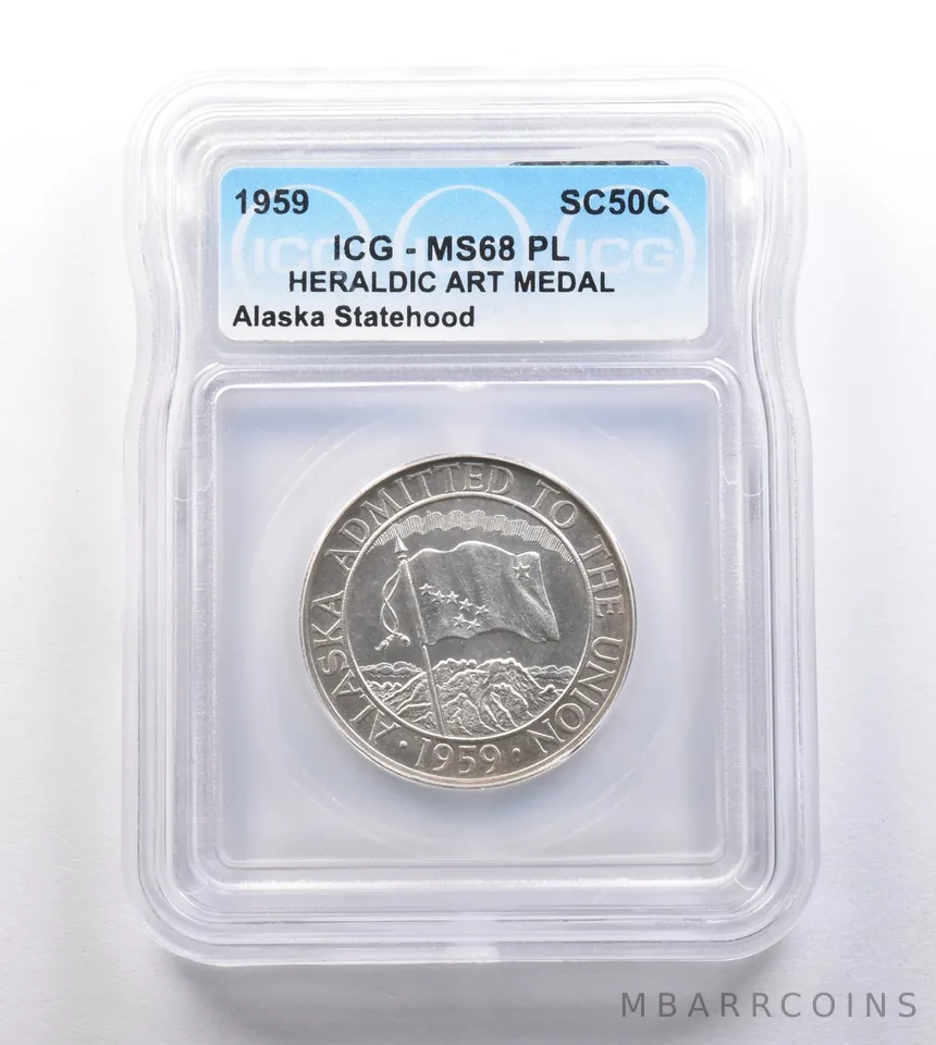 1959 So Called Half Dollar Alaska Statehood MS68 PL ICG