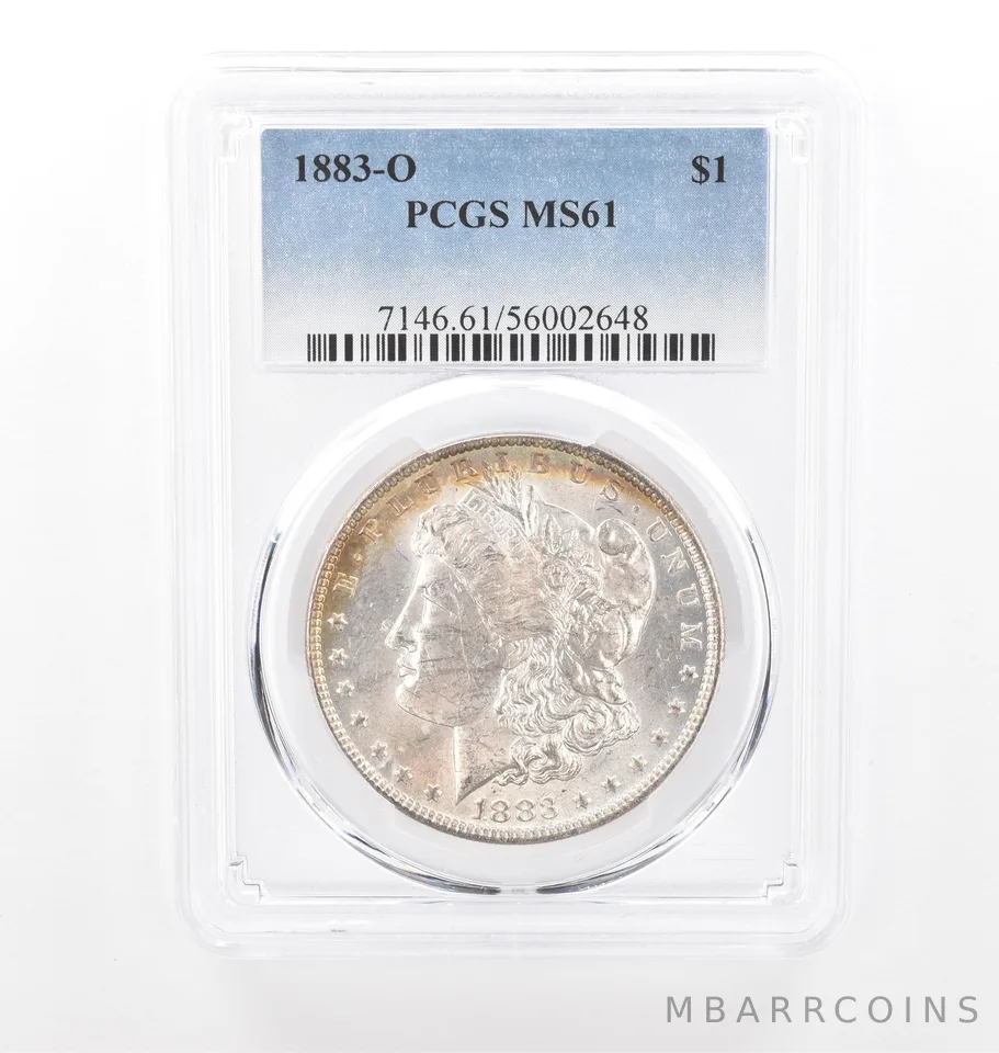 1883-O Morgan Silver Dollar MS61 PCGS Peripheral Tone *2085