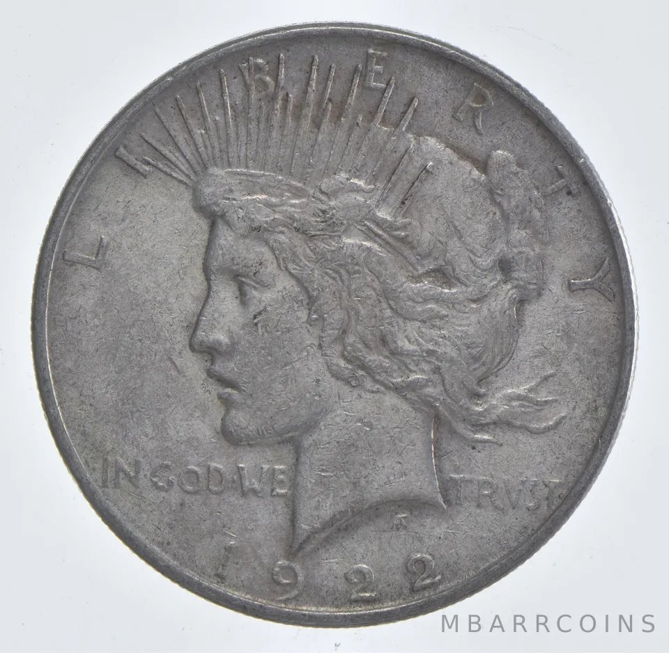 Better - 1922 Peace Silver Dollar - 90% US Coin *717