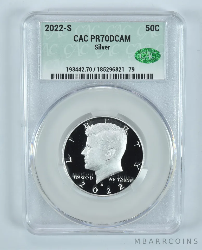 2022-S Kennedy Half Dollar Silver PR70 DCAM CAC CACg