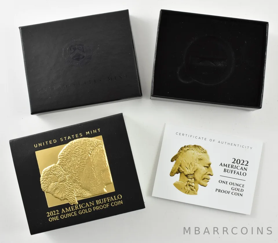 OGP 2022-W Gold Buffalo 1 Oz Proof BOX & COA - NO COIN