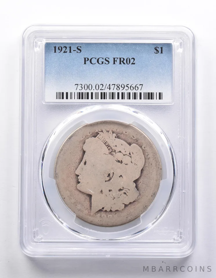 FR02 1921-S Morgan Silver Dollar PCGS Low Ball *7681