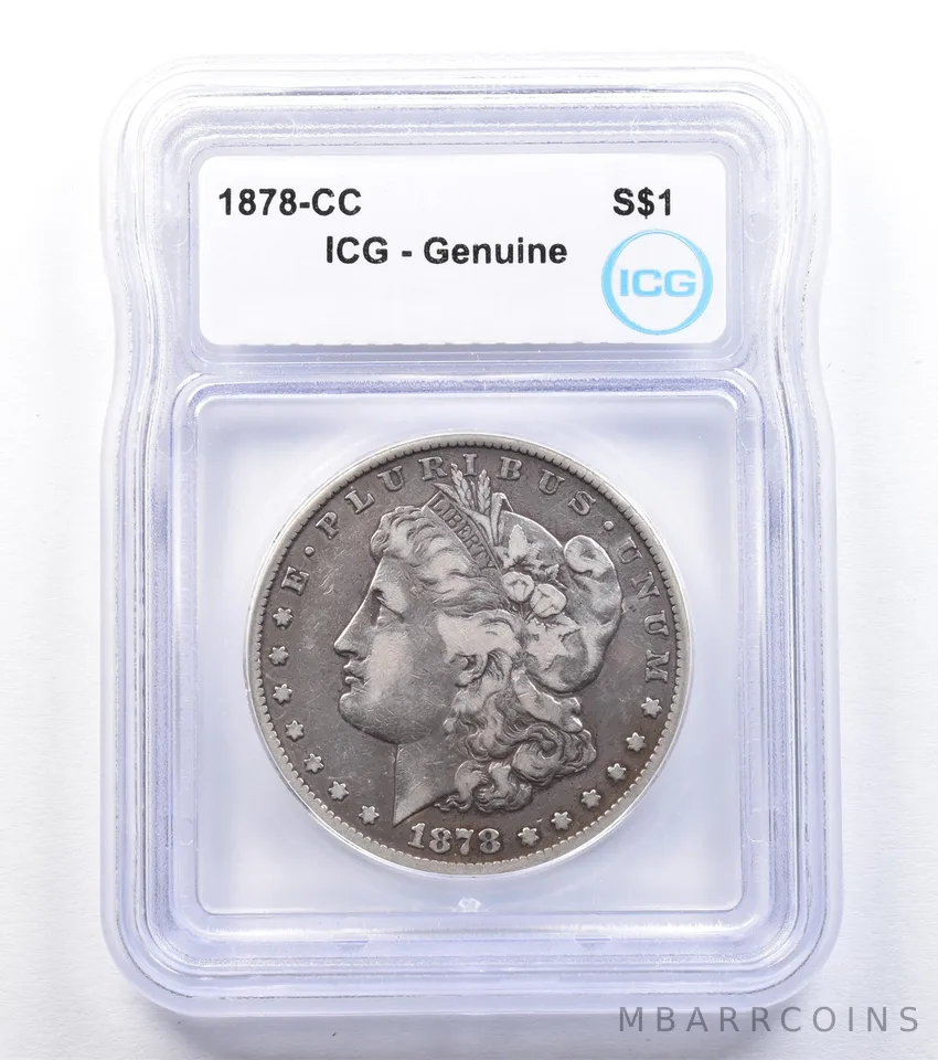 1878-CC Morgan Silver Dollar Genuine ICG *1784