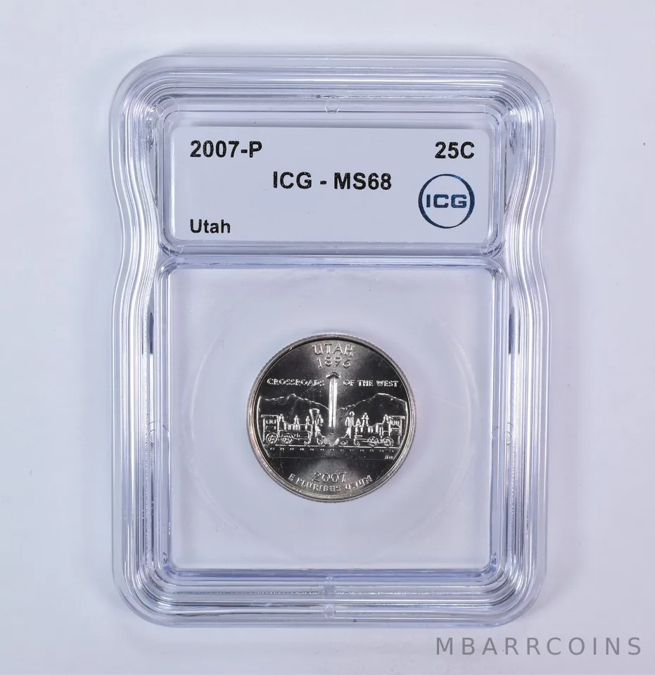 2007-P Washington State Quarter Utah MS68 ICG