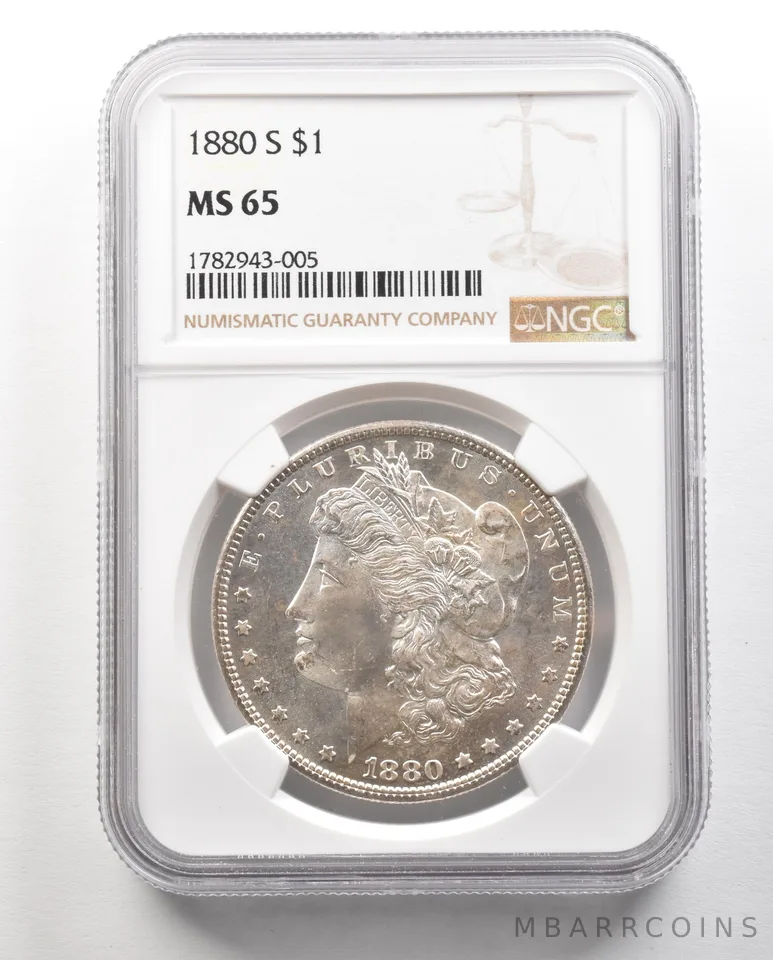 1880-S Morgan Silver Dollar MS65 NGC a4701