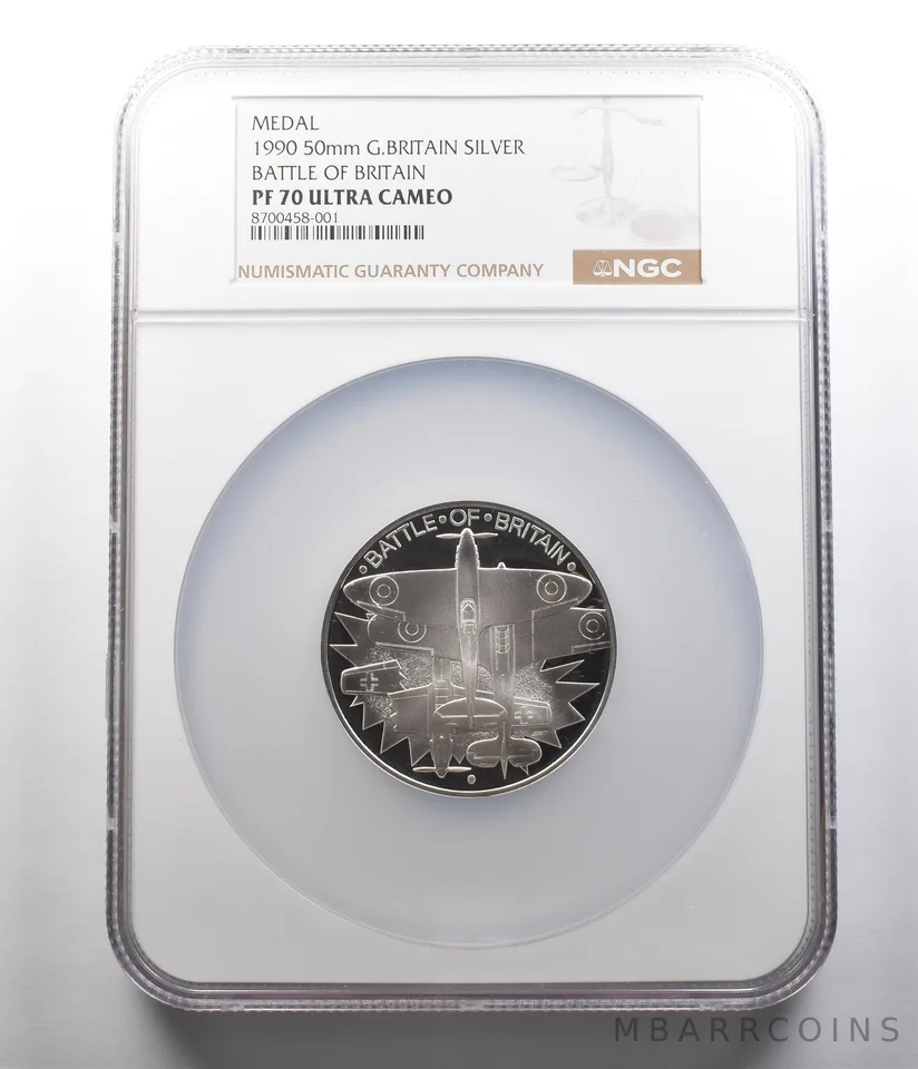 1990 Great Britain Silver Medal Battle Of Britain PF70 UCAM NGC *7402