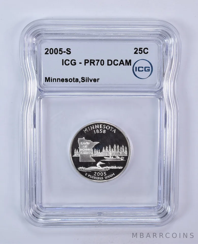 2005-S Washington State Quarter Silver Minnesota PR70 DCAM ICG