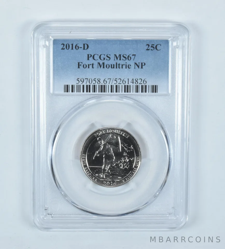2016-D Washington Quarter ATB Fort Moultrie MS67 PCGS