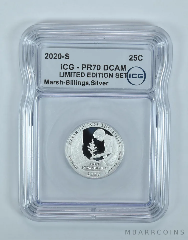 2020-S ATB Quarter Marsh-Billings Silver Limited Edition PR70 DCAM ICG