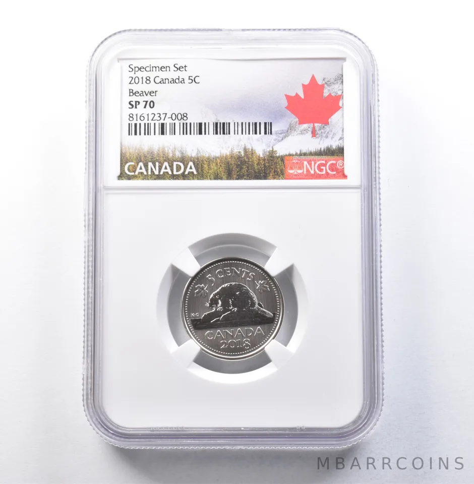 2018 Canada 5 Cents Specimen Set Beaver SP70 NGC *5916