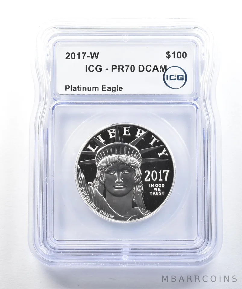 2017-W $100 American Platinum Eagle 1 Oz Platinum PR70 DCAM ICG