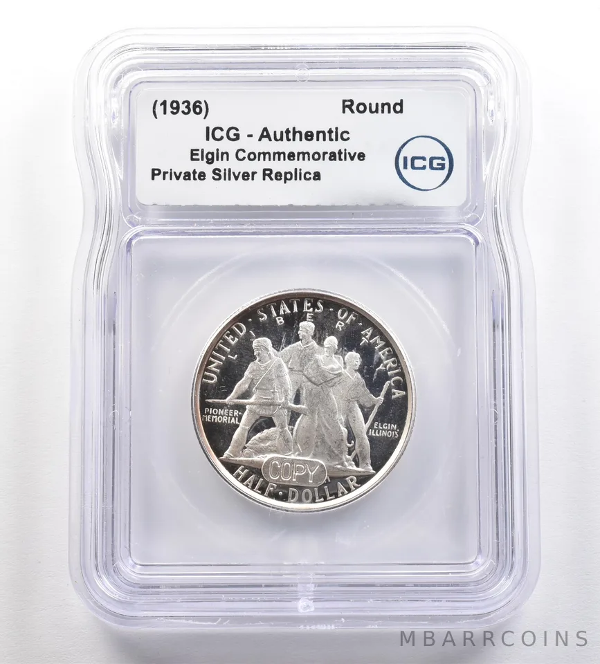 (1936) Elgin Commemorative Gallery Silver Half Dollar ICG *4255