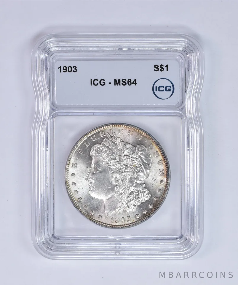 1903 Morgan Silver Dollar MS64 ICG Peripheral Tone *8022
