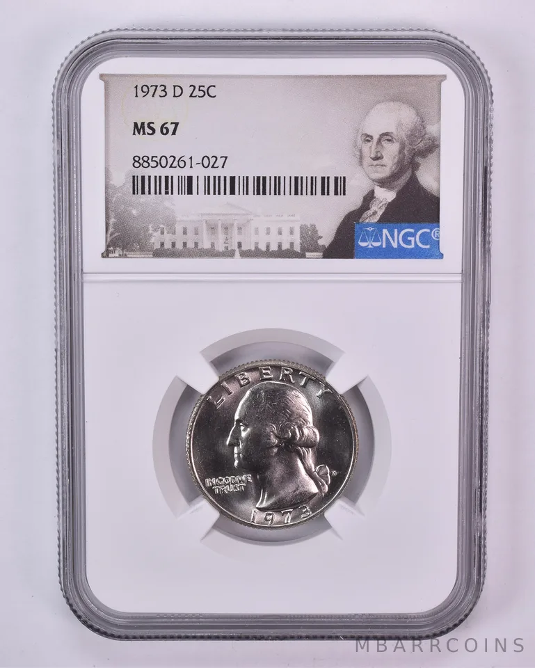1973-D Washington Quarter MS67 NGC Special Label